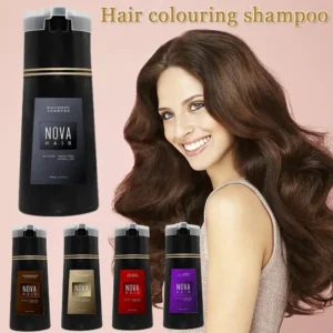 Nova Hair Dye Shampoo, Nova Hair Instant Dye Shampoo,Hair Dye Coloring Shampoo For Gray Hair Long Lasting Nourish For Men Women