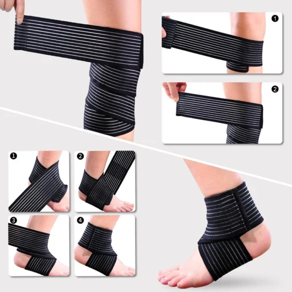 1Pcs 40-200cm Compression Bandage Protector Knee Support Brace Sports Elastic Elbow Straps Leg Bands Elast Bandag Workout Wrap - Image 4