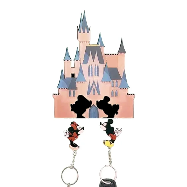 Acrylic Refrigerator Magnet Couple Keychain Hanger Cartoon Key Holder House Key Ring Pendant Anti-Lost Hanger Entry Home Decor - Image 2