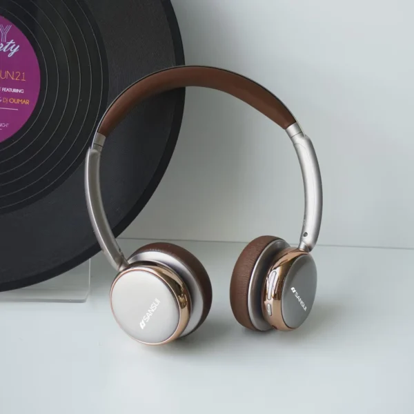 Sansui DT11 ANC Wireless Bluetooth 5.4 Headphones – 45dB Active Noise Cancellation, 50H Playtime, Over-Ear Retro Earphones - Image 6