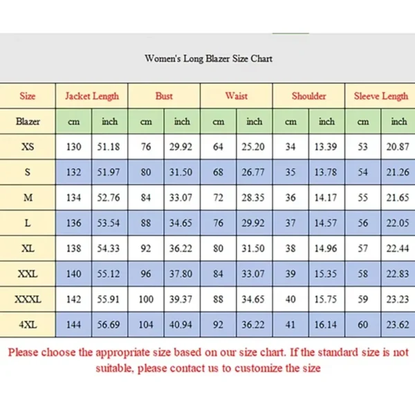 Fashion Casual Double Breasted Notch Lapel Solid Color Women Blazer Elegant Office Lady Clothing High Quality Long Style Jacket - Image 5