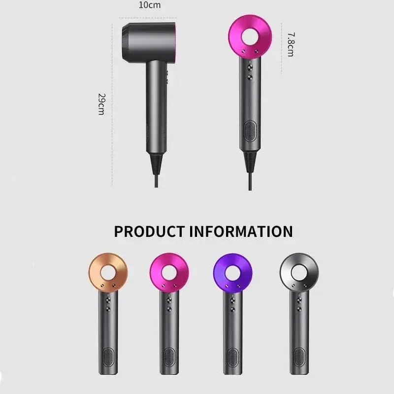 Electric Hair Dryer High Speed Blow Drier Professional Negative Ion Hair Care Hairdryer Noise Reduction Constant Temperature - Image 6