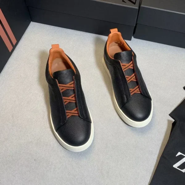 New Men's Shoes From The Factory Top Layer Cow Leather Breathable Summer Casual Shoes Luxury Deer Skin Board Versatile - Image 2