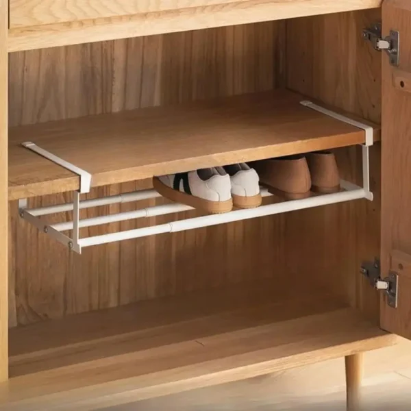 Simple Partition Shoe Tray storage Household Retractable Under Hanging Layered Space-Saving Multi-Purpose Cabinet Class Shelves