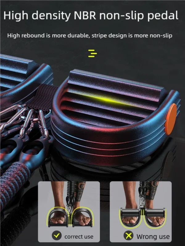 Pedal Type Tensioner Multifunctional Tension Device for men's Fitness,Back, Abdomen, and Abdominal Muscle Training, Pull Rope - Image 5