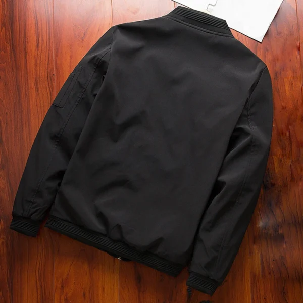 Men Bomber Jacket Thin Slim Long Sleeve baseball Jackets Mens Windbreaker Zipper Windbreaker Jacket Male Outwear Brand Clothing - Image 3