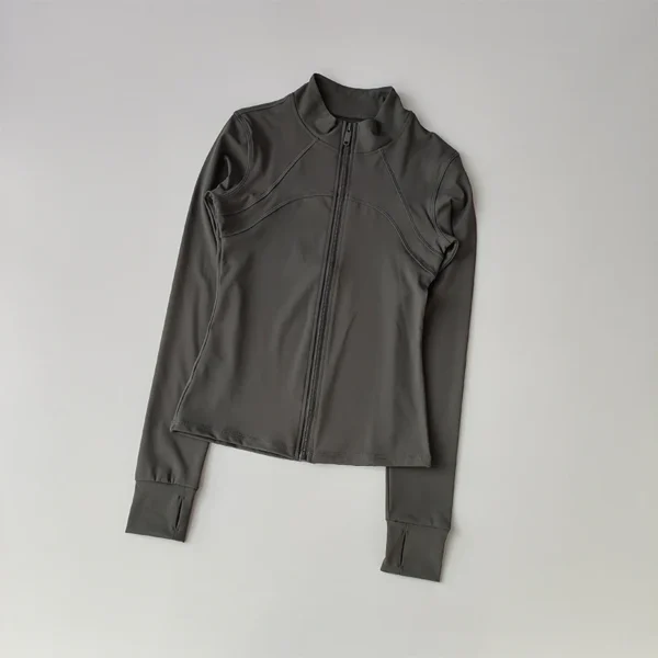 Yoga Suit for Women, High-End Standing Collar Sports Jacket, Running Training Fitness Top - Image 4