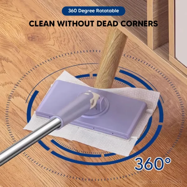 Hands-Free Cleaning mop For Floor/Window 360°Rotation Mini Mop For Wet Wipes Household Kitchen Cleaning Tool - Image 5