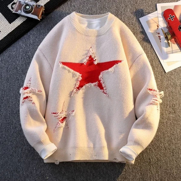 Autumn Wool Sweater for Men and Women, Thick Warm Jumper, Korean Brand Knit Pullover for Winter