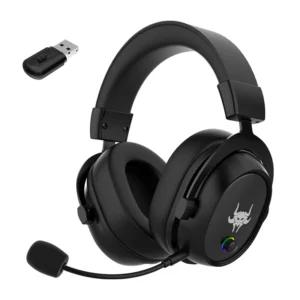 2.4G Wireless Overhead Gaming Headphones – Bluetooth, Noise-Cancelling, White Gaming Headset with Microphone