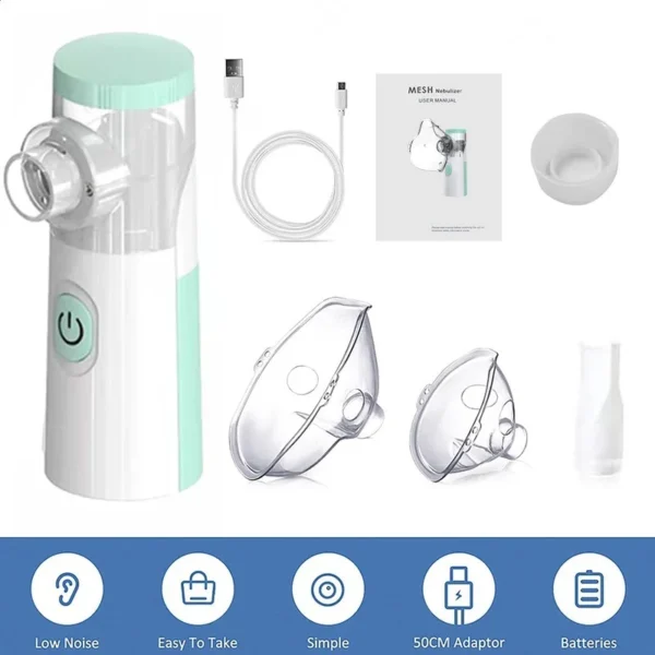 Oximeter Ear Thermometer Health Handheld Inhale Nebulizer Mesh Atomizer Inhaler Nebuliser Inhalator for Adult Kids Nebulizador - Image 4