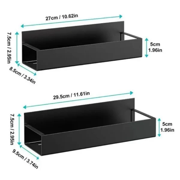 2pcs Magnetic Storage Shelf Household Kitchen Refrigerator Washing Machine Side Hanging Storage Rack, Multifunctional Storage - Image 2