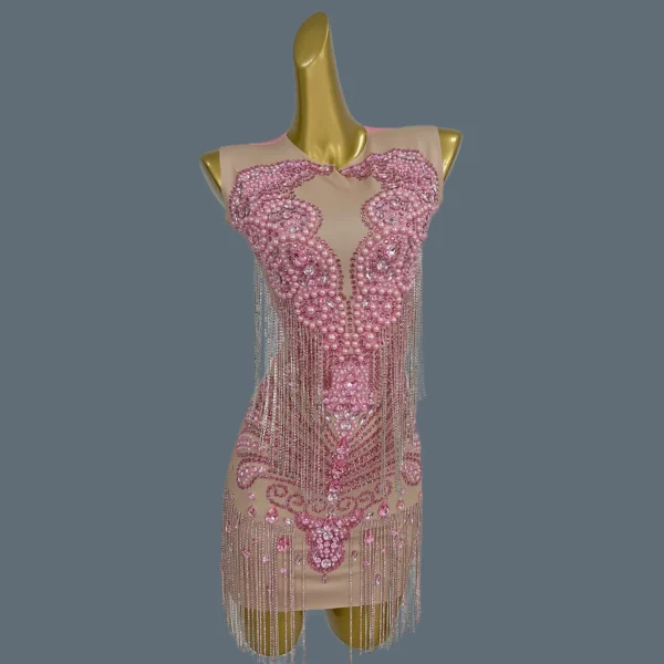 Short Prom Dresses for Black Girls Sexy See Through Pink Luxury Diamond Black Girls Birthday Party Formal Gowns Qiangwei