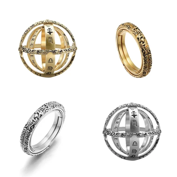 BAECYT 2022 New Fashion Astronomical Ball Rings For Women Men Creative Complex Rotating Cosmic Finger Ring Jewelry - Image 6