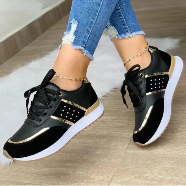 New Women Sneakers Platform Shoes Leather Patchwork Casual Sport Shoes Ladies Outdoor Running Vulcanized Shoes Zapatillas Mujer - Image 6