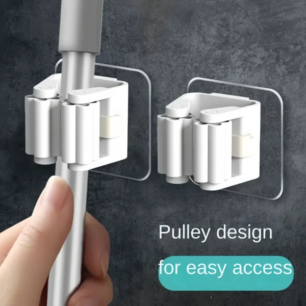 Powerful Non-marking Mop Clip Without Punching Bathroom Multi-functional Suction Cup Wall Buckle Broom Hook
