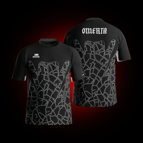 maillot omerta 47 t shirt men casual black white top y2k clothes - Image 4