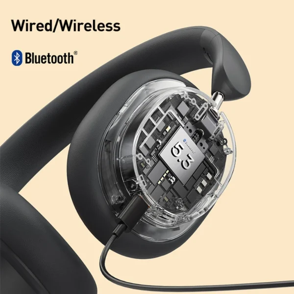 Baseus Bowie D05 Wireless Headphones – 3D Spatial Audio, Bluetooth 5.3, 40mm Driver, Foldable Over-Ear Design, 70H Playtime - Image 5