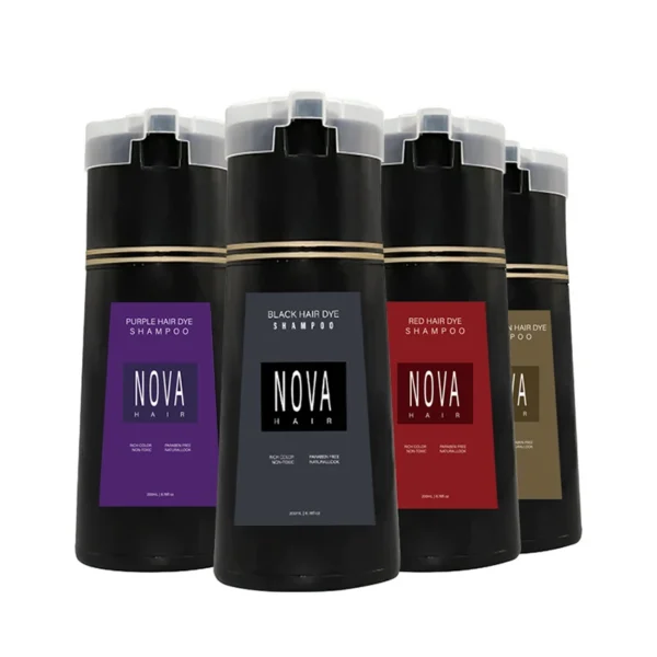 Nova Hair Dyeing Shampoo Hair Instant Dye 3-in-1 Shampoo Men Women Fluffy Oil Control Hair Care Products Nourish Hair Shampoo - Image 2