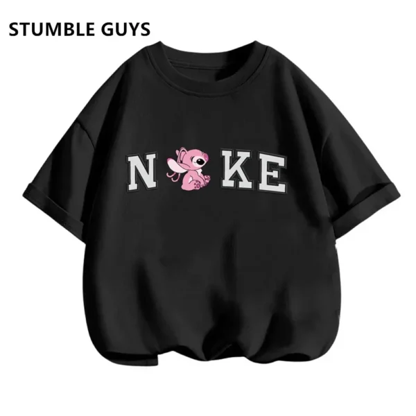 Lilo Stitch Trucksuit Kids T-Shirt Kawaii T Shirt Anime Cartoons Children Casual Clothes Tee Shirt Baby Girl Boy Fashion Y2K Top - Image 2