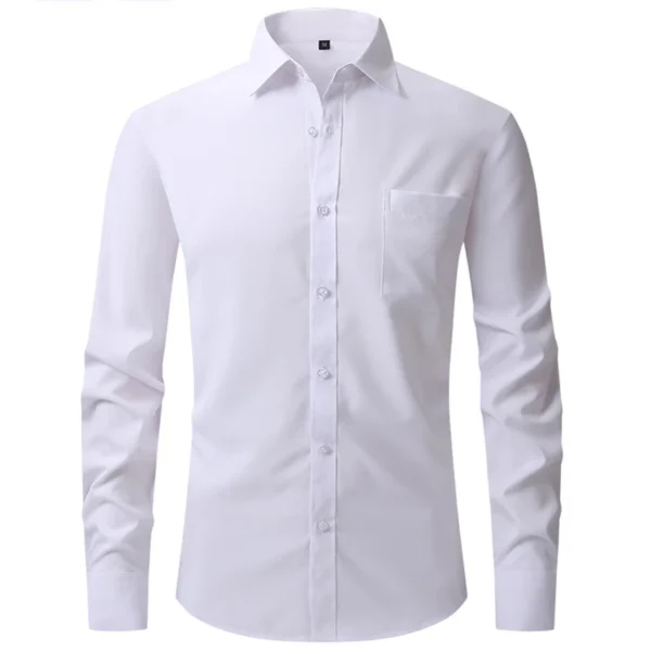 Autumn Regular Fit Stretch Dress Shirt, a wrinkle-free, easy-care men’s chemise that ensures a polished and refined look all day long. - Image 2