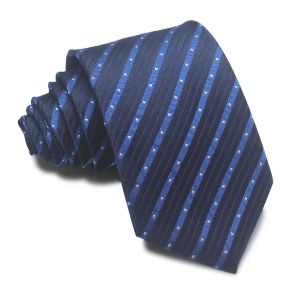 Classic Blue Black Necktie Men Business Formal Wedding Tie 8cm Stripe Plaid Neck Ties Fashion Shirt Dress Accessories - Image 4