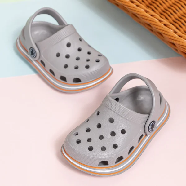 Children's Summer Classic Garden Shoes EVA Anti-slip Soft Bottom Kids Cave Shoes Solid Color Breathable Home Indoor Slippers - Image 5
