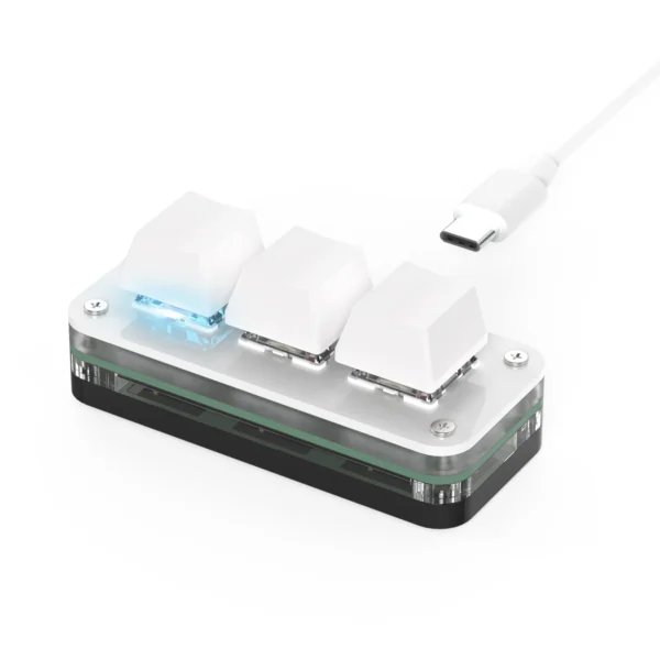 Macropad RGB Mini Keyboard – 3 Keys Knob, Hot Swap, Customizable Red Switch, Gaming, Multimedia for Photoshop - Image 3