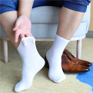 Male 1 Pairs Socks Dress Wear Dresses Socks Erotic Business Formal Gifts For Man Silk Silky Socks Stockings Suit