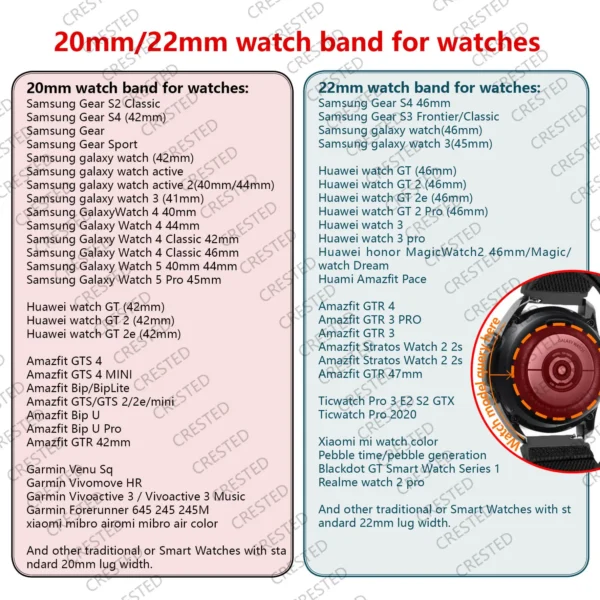 20mm/22mm Band For Samsung Galaxy Watch 5/5 pro 45mm/4/4 Classic 46mm 44mm 40mm Braided Solo loop bracelet Huawei GT 2e 3 Strap - Image 6