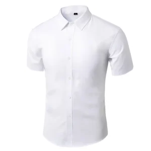 Summer Short Sleeve White Shirt Men's No Iron Anti-wrinkle Sales Bank Business Workwear Suit Blouse Men Formal Attire