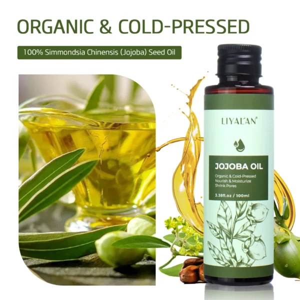 100ml Jojoba Oil Skin Moisturizing Body Massage SPA Smooth Nail Care Natural Organic Carrier Oil Beauty Health - Image 3