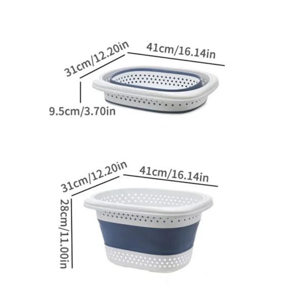 Collapsible Plastic Laundry Basket Folding Pop Up Bathroom Dirty Clothes Basket Household Plastic Large Storage Container - Image 6