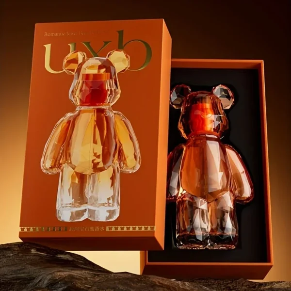 3.38 oz Romantic Gemstone Bear Ladies Perfume Figo Scent, stylish cute, luxury gift box, perfect for everyday use and travel