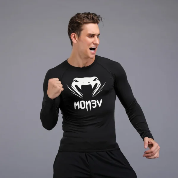 Men's Compression Sportswear, Gym Tights Training Set, Workout Jogging Tracksuit for Men - Image 6