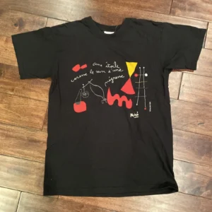 VTG 2000 Joan Miro Painting Art T Shirt Medium Surrealism Expressionism 90s S/S