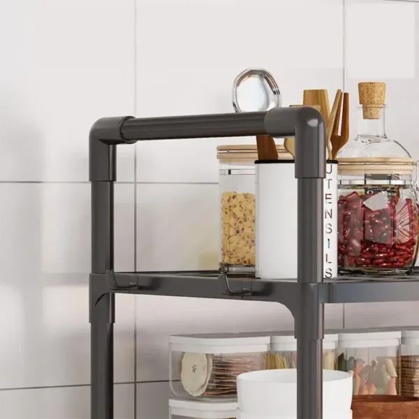 Kitchen Storage Rack Multi-Layer Microwave Shelf Condiment Organizer Shelf Simple Countertop Tidying Shelves Storage Organizer - Image 5