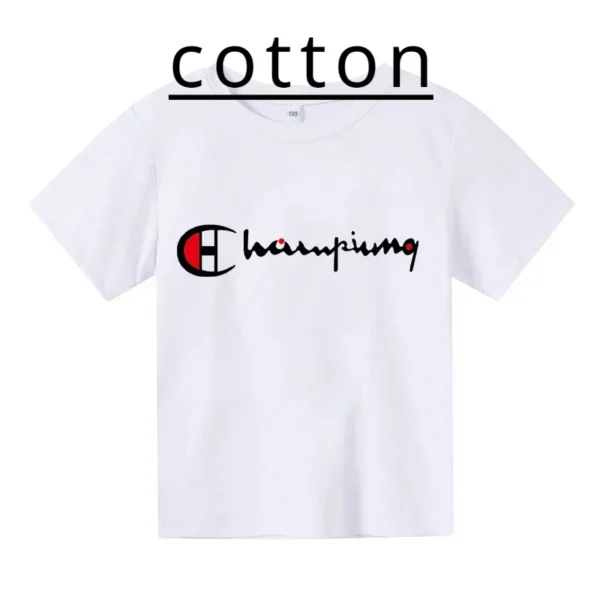 Summer Cotton T-shirt for Boys and Girls Short Sleeves 3-14 Year Old Children's Fashion Casual Printed Clothing Kid T Shirt Tops