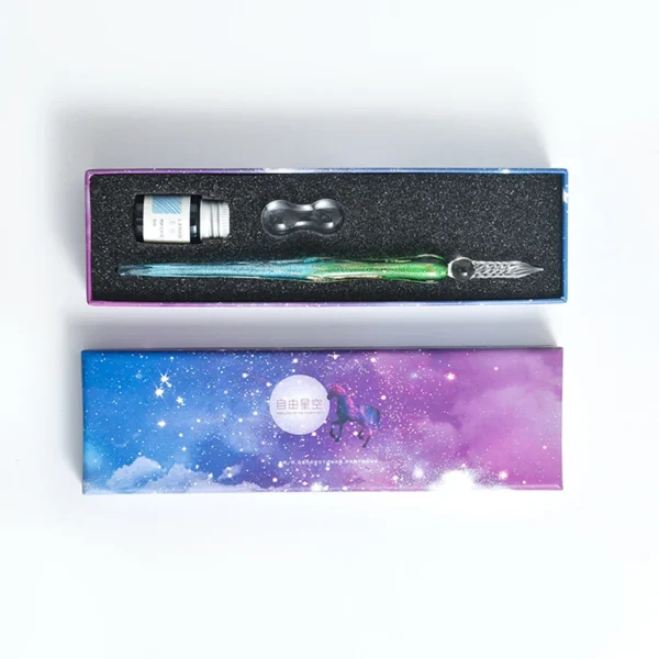 Calligraphy Glass Dip Pen Ink Set Multipurpose Colorful Ink Pen For Daily Use - Image 5