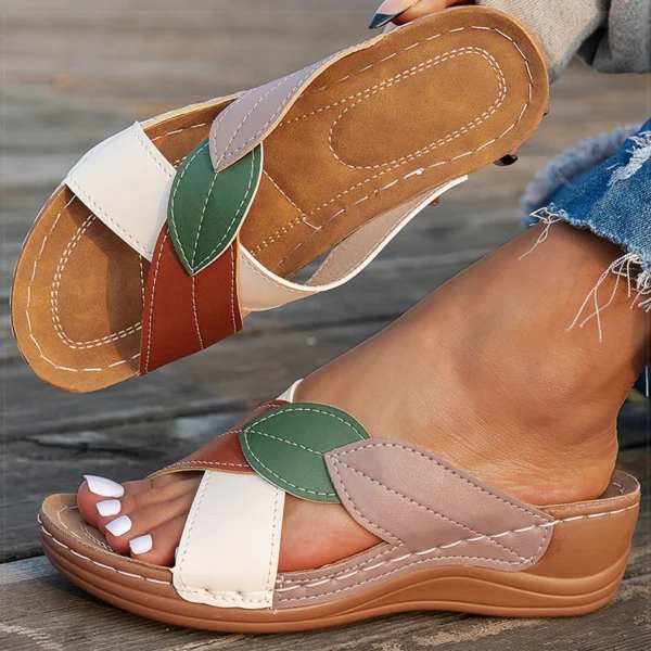 Women's Sandals Comfortable Wedges Heels Sandals Summer 2025 Shoes Woman Heeled Slippers Women Summer Footwear Chaussures Femme - Image 4