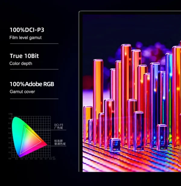 15.6 / 13 Inch 4K OLED Touch Screen Portable Monitor – 550 Nit, USB-C, HDMI-Compatible External Gaming Monitor for Xbox, Switch, Laptop - Image 4