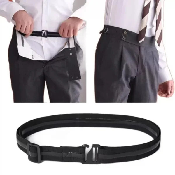 Fashion Non-slip Waistband Elastic Nylon Anti Wrinkle Shirt Stay Best Business Belt - Image 2