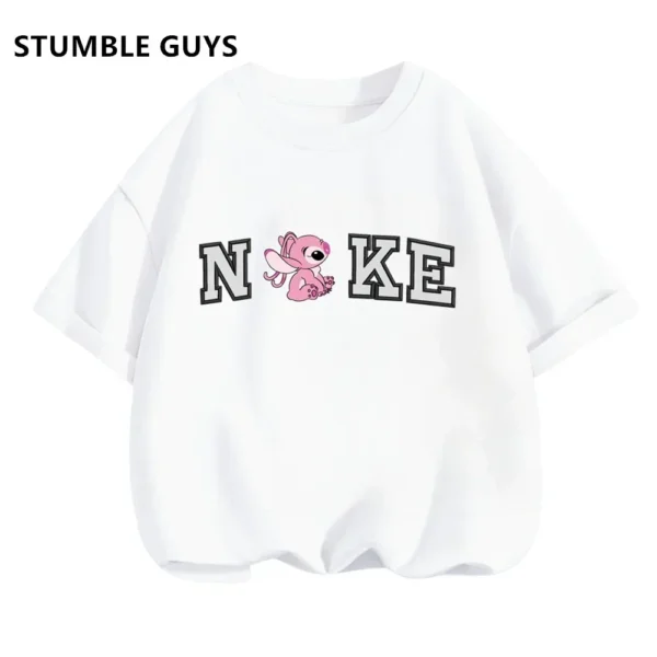 Lilo Stitch Trucksuit Kids T-Shirt Kawaii T Shirt Anime Cartoons Children Casual Clothes Tee Shirt Baby Girl Boy Fashion Y2K Top - Image 4