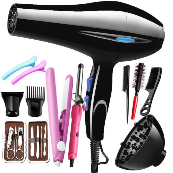 Hair Dryer 2200W Professional Powerful Hair Dryer Fast Heating Hot And Cold Adjustment Ionic Air Blow Dryer with Air Collecting - Image 3