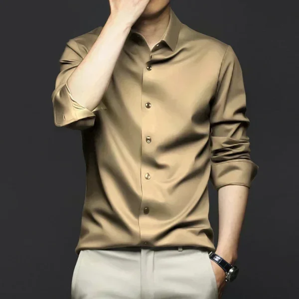 S-6XL Men's Shirt Long Sleeve Non iron Wrinkle Resistant Business Dress High end Professional Casual Suit White Shirt - Image 4