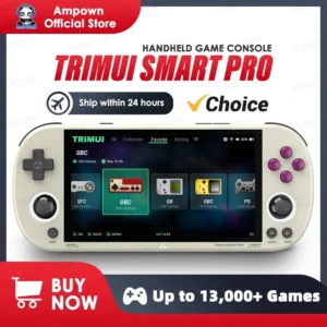 Trimui Smart Pro Handheld Game Console – 4.96" IPS Screen, Linux System, RGB Lighting, Retro Video Game Player