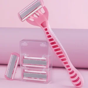 1 Handle + 4 Blades/ Men And Women Body Hair Safety Bikini Aloe Strip Razors Blade Set Female Shavers Replacement Heads